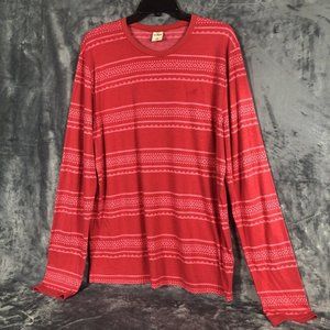 Hollister Shirt Men’s Pull Over Red Size Extra Large Longsleeve Seagull Logo